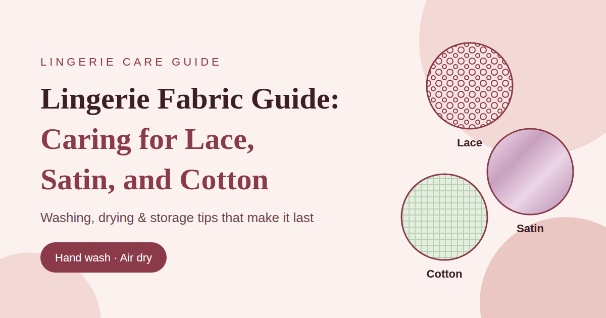 Lingerie Fabric Guide: Caring for Lace, Satin, and Cotton