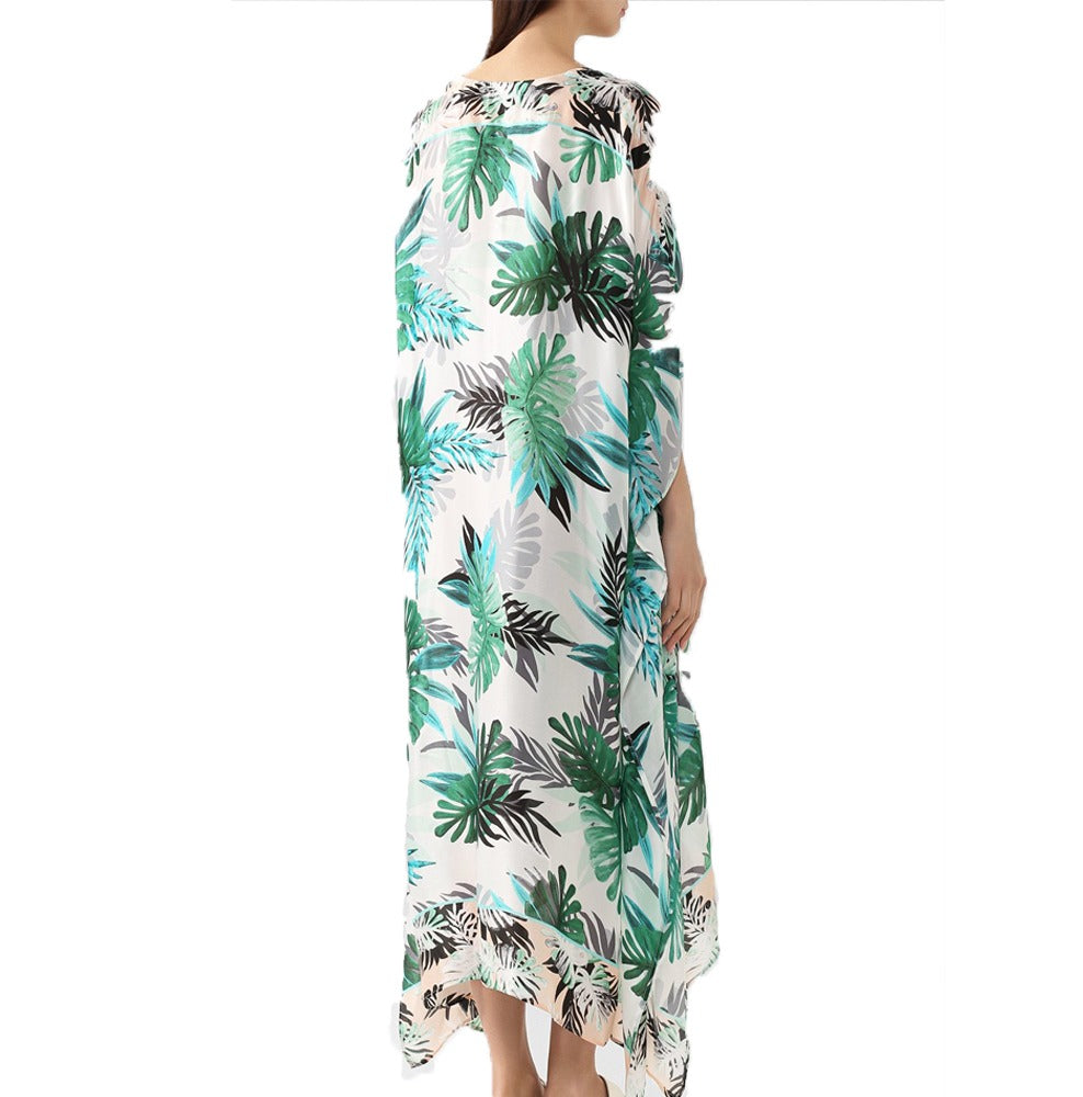 EVA B. BITZER Floral Silk Jalabiya - 19310352