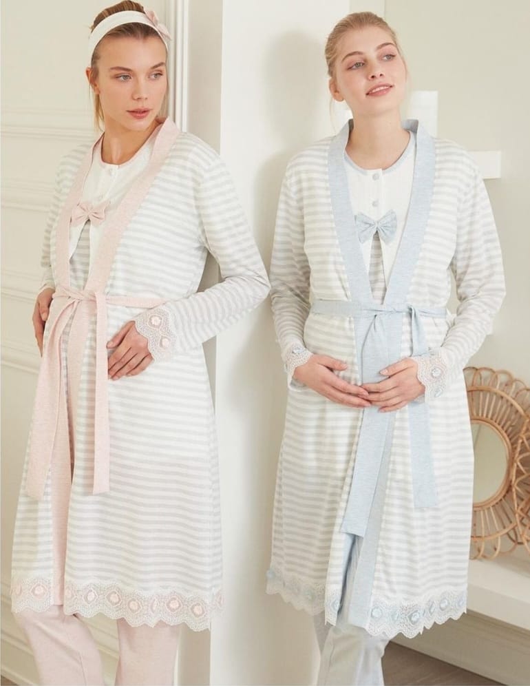 Feyza 3 Piece Pajama Set - 3433
