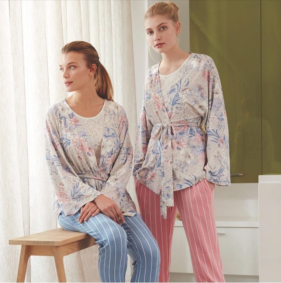Feyza 3 Piece Pajama Set - 3480N