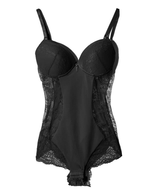 Yeni Inci Lace Halter Bodysuit - 5556