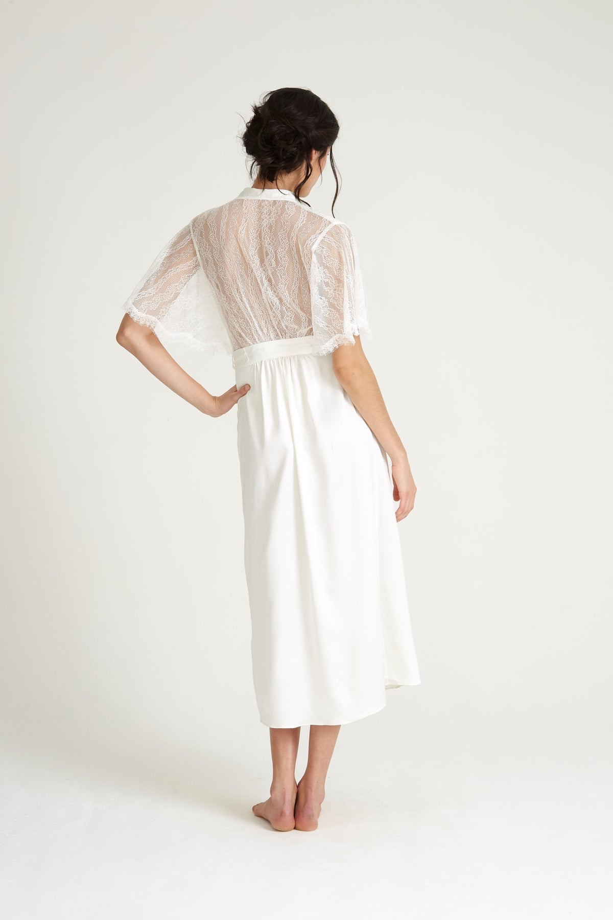 RYA Collection Long Satin Robe - 391N
