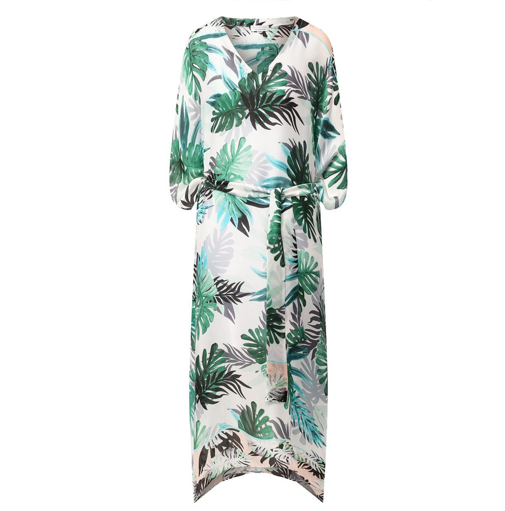 EVA B. BITZER Floral Silk Jalabiya - 19310352