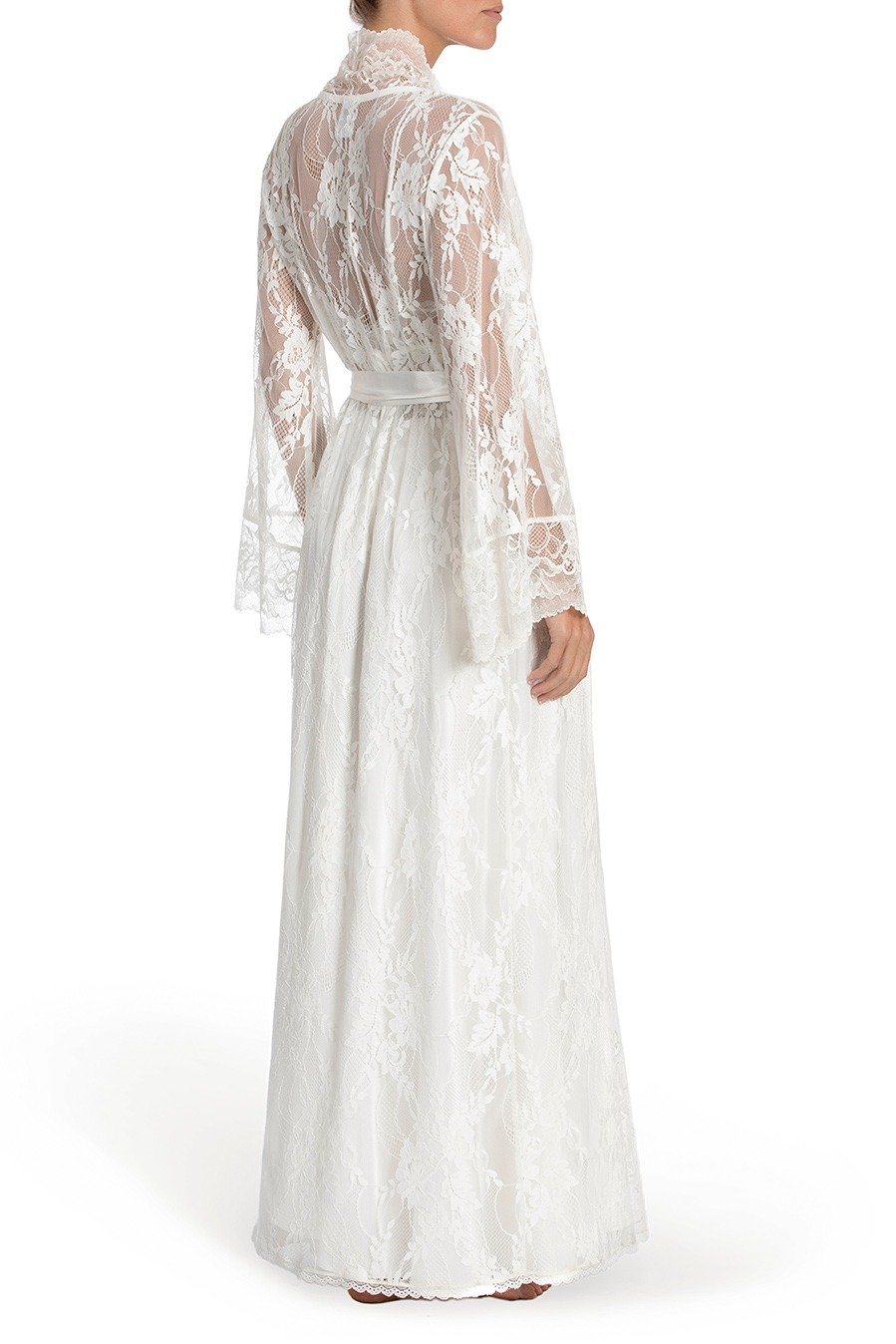 JONQUIL Long Lace Bridal Robe - COT035