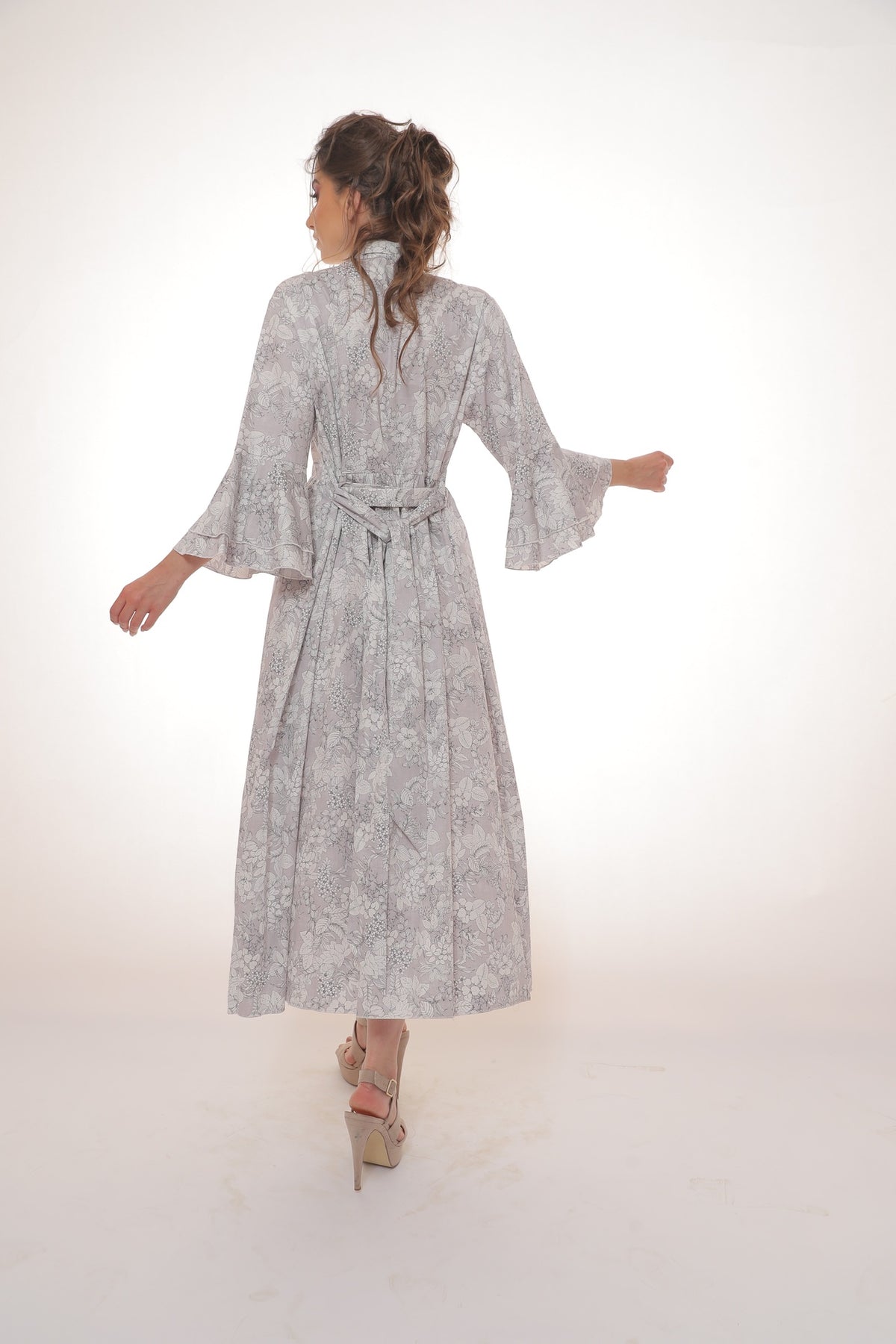 Short-Sleeved Cotton Nightgown - 21368
