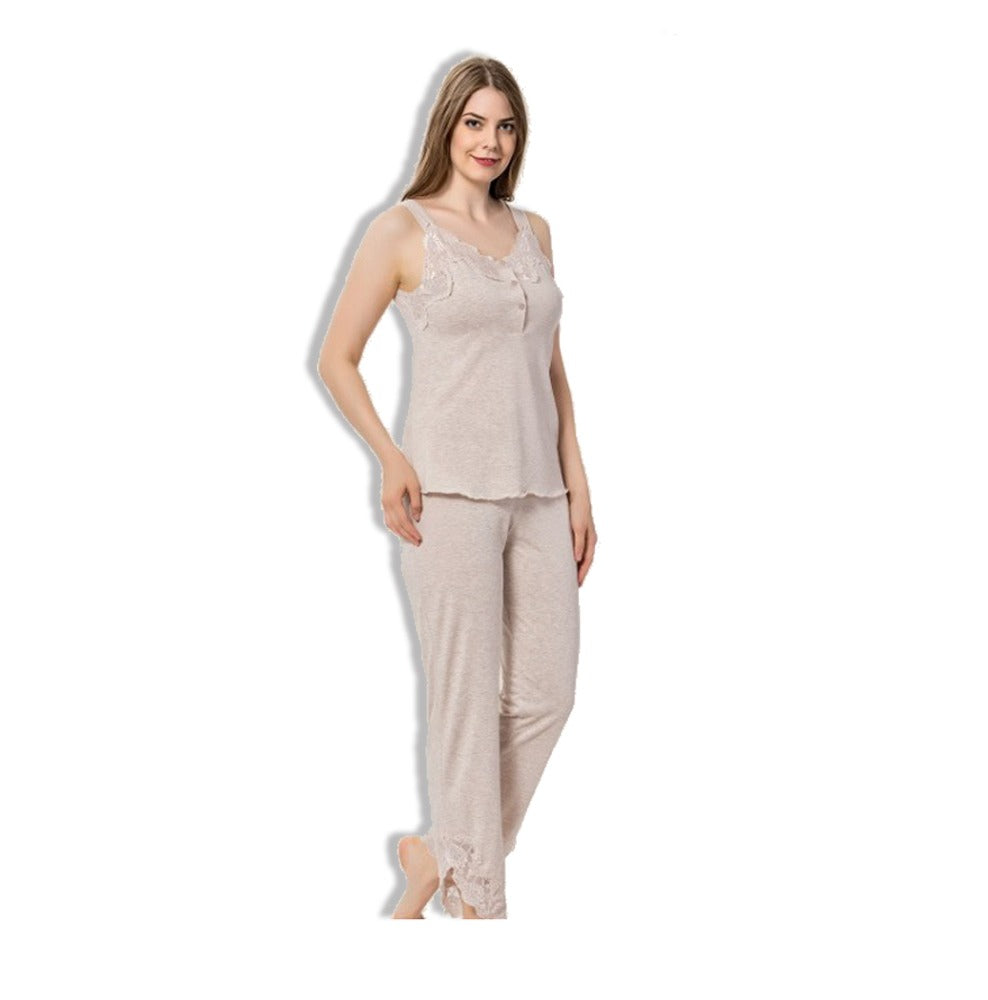 طقم بيجامة قطعتين طويل من Mariposa - 3420N